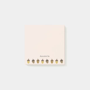 Little Acorns With Personalised Name Post-it Notes