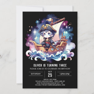 Little Adorable Pirate Birthday Invitation