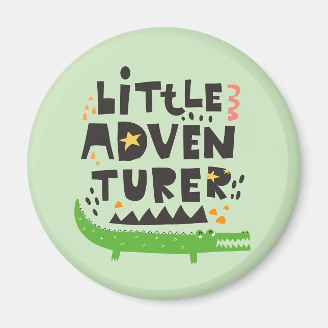 Little Adventurer Alligator Magnet (Front)