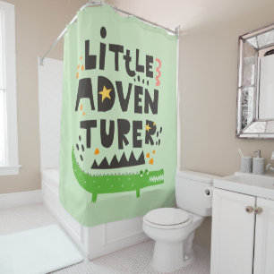 Little Adventurer Alligator Shower Curtain