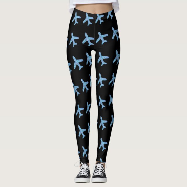 Little Aeroplanes Leggings (black) (Front)