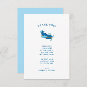 Little Airplane baby shower thank you note