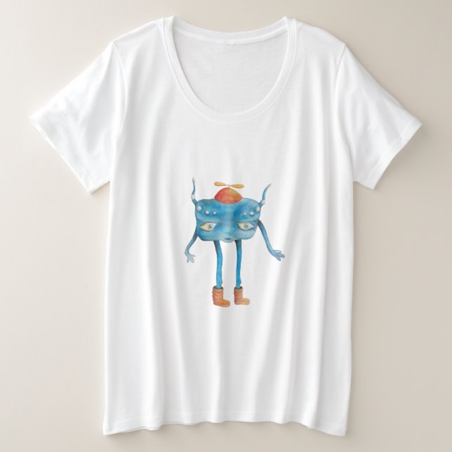 Little Alien Pi   Plus Size T-Shirt (Design Front)