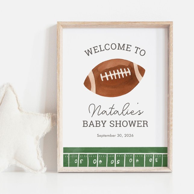 Little All Star Football Baby Shower Welcome Sign (Creator Uploaded)