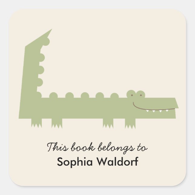 Little Alligator Square Sticker (Front)