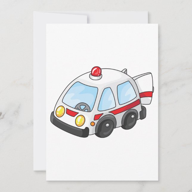 Little Ambulance Invitation (Front)