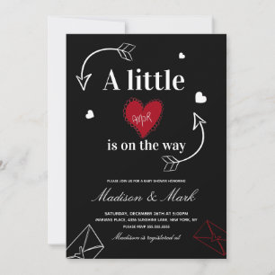 Little Amor is On the way Doodles Baby Shower  Invitation