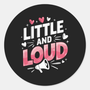 Little And Loud, Cheerer Cheerleader And Cheer Che Classic Round Sticker