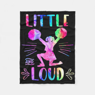 Little And Loud Cheerleader Tween Girls Funny Chee Fleece Blanket