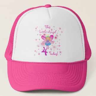 Little Angel 4th Birthday T-shirts and Gifts Trucker Hat