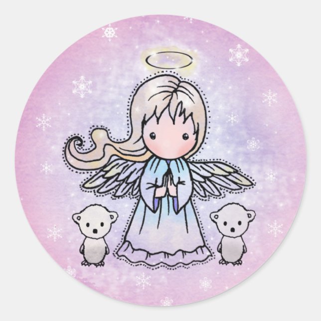 Little Angel and Polar Bears Stickers (Front)