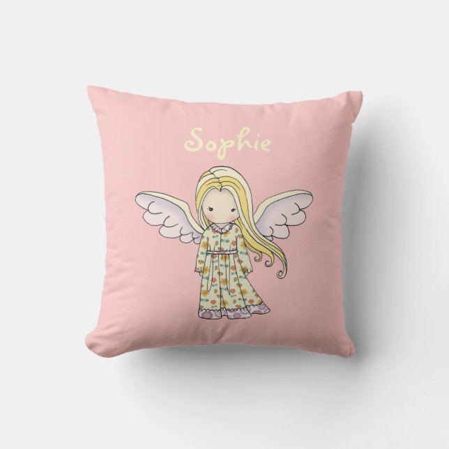 Little Angel Faerie Personalised Throw Pillow (Front)