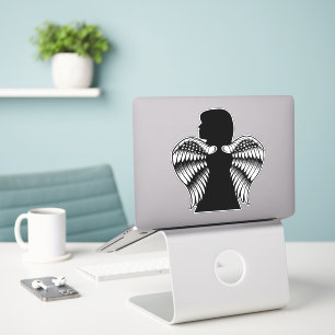 Little Angel girl Child Silhouette minimal art 