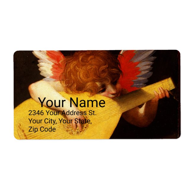 LITTLE ANGEL PLAYING LUTE  Music Making Cherub (Front)