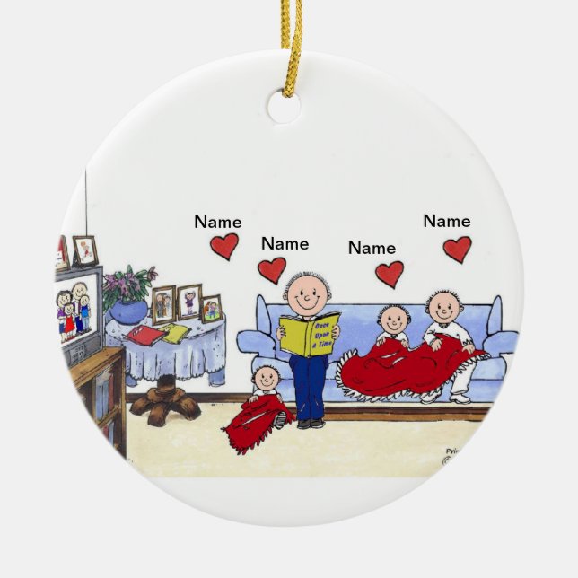 Little Angels - 3, with Male Ceramic Tree Decoration (Front)