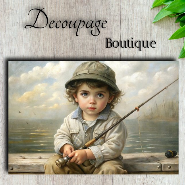Little Angler: Seaside Innocence Decoupage Tissue Paper (Little Angler Seaside Innocence Decoupage Tissue Paper By Decoupage Boutique)