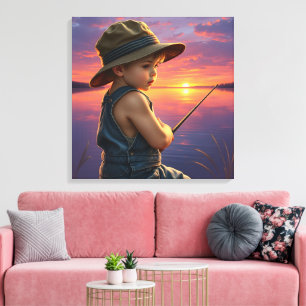 Little Angler's Dream Canvas Print