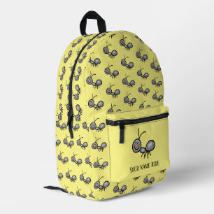 little ant (name) printed backpack