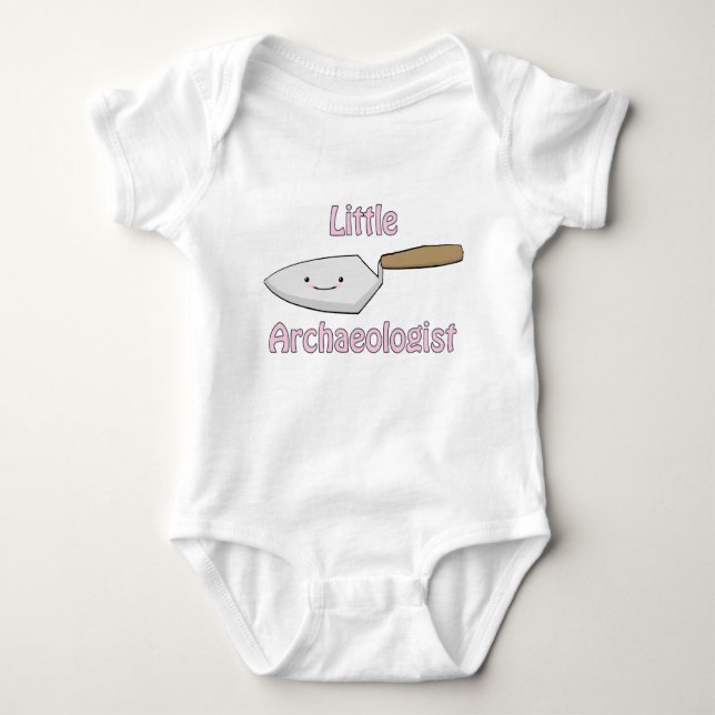 Little Archaeologist (pink) Baby Bodysuit (Front)