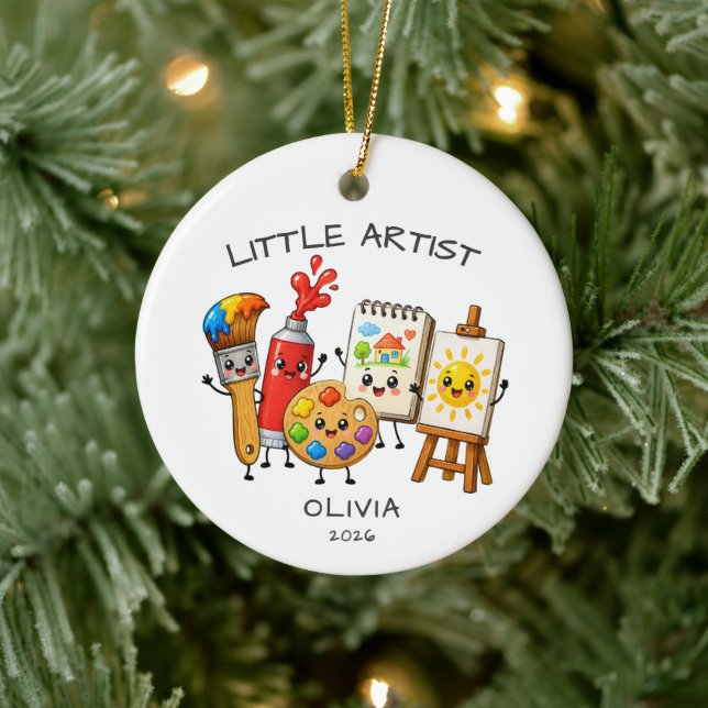 Little Artist Personalised Ornament (Tree)