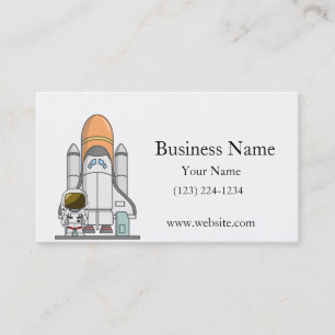 Little Astronaut & Spaceship Business Card