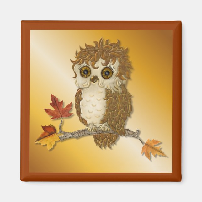 Little Autumn Whoo Owl Magnet (Front)