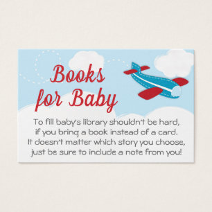 Little Aviator Aeroplane Baby Shower Book Request