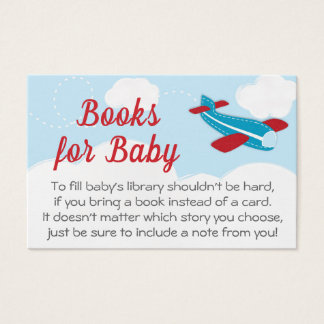 Little Aviator Aeroplane Baby Shower Book Request