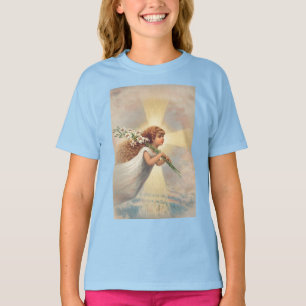 Little baby angel holding lilies T-Shirt