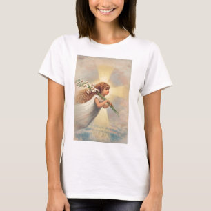 Little baby angel holding lilies T-Shirt