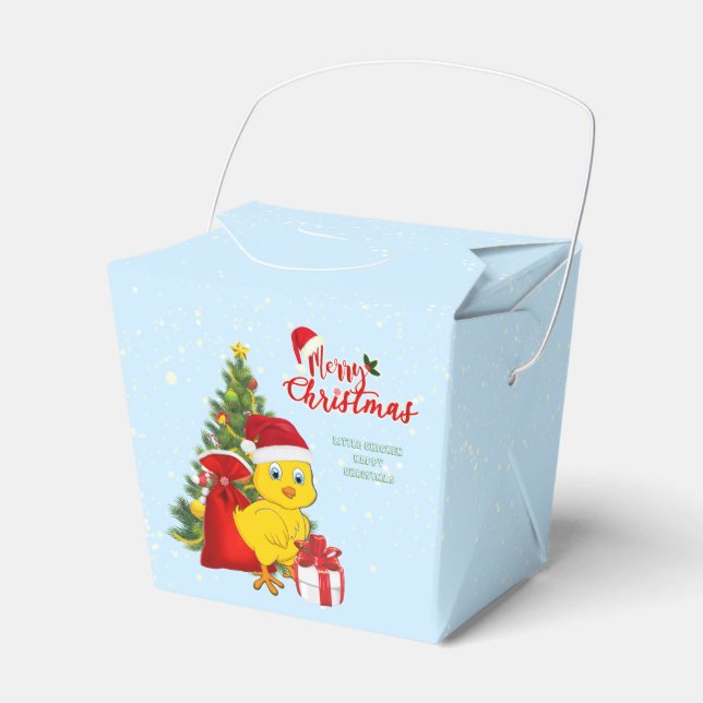 Little Baby Chicken Christmas Favour Box (Front Side)