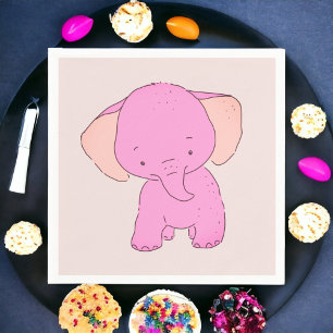 Little Baby Elephant Napkin