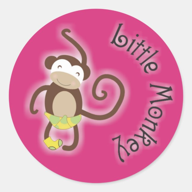 Little Baby Monkey Sticker 1.5" (Front)