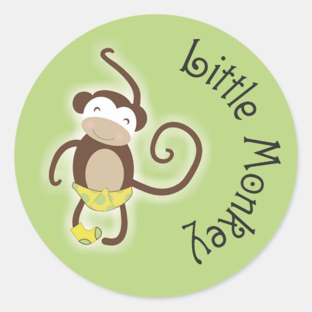 Little Baby Monkey Sticker 1.5" (Front)
