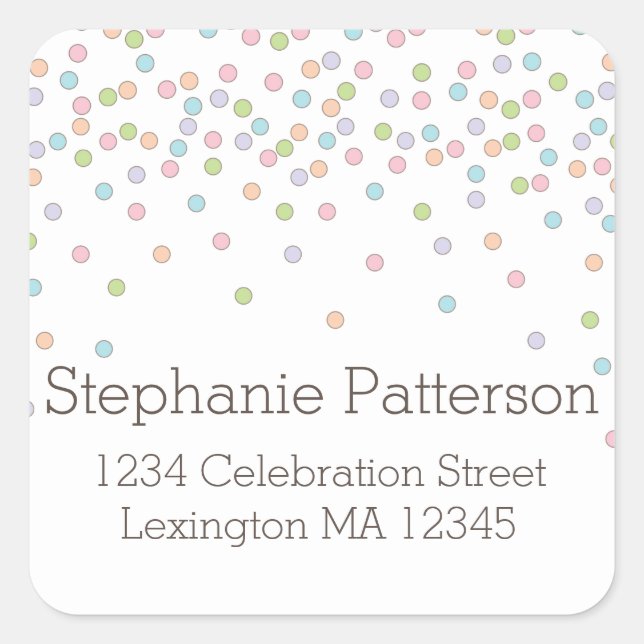 Little Baby Sprinkle Confetti Shower Address Label (Front)