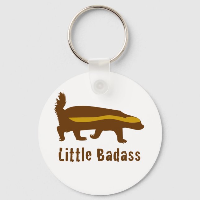 Little badass honey badger key ring (Front)