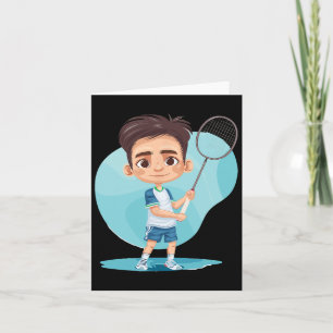 Little Badminton Player Shuttle Game For Boys  Card