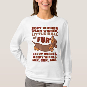 Little Ball Of Fur Soft Warm Wiener Dog Cute Dachs T-Shirt