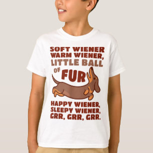 Little Ball Of Fur Soft Warm Wiener Dog Cute Dachs T-Shirt