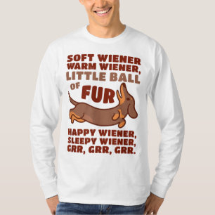 Little Ball Of Fur Soft Warm Wiener Dog Cute Dachs T-Shirt