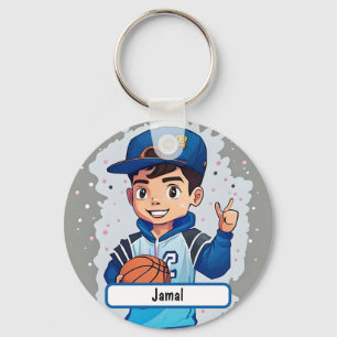 Little Baller Keychain With Custom Nametag