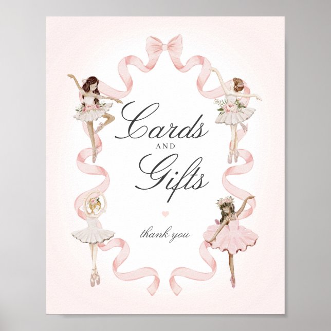 Little Ballerina Cards and Gifts Birthday Sign (Front)