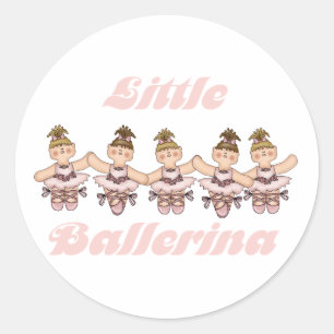 Little Ballerina Classic Round Sticker