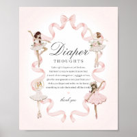 Little Ballerina Diaper Thoughts Baby Shower