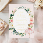 Little Ballerina Gold Butterfly Kids Birthday<br><div class="desc">More Pretty Birthday Invitations in the Little Bayleigh Store!</div>
