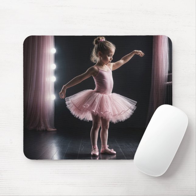 Little Ballerina In Pink Tutu Mouse Pad (With Mouse)
