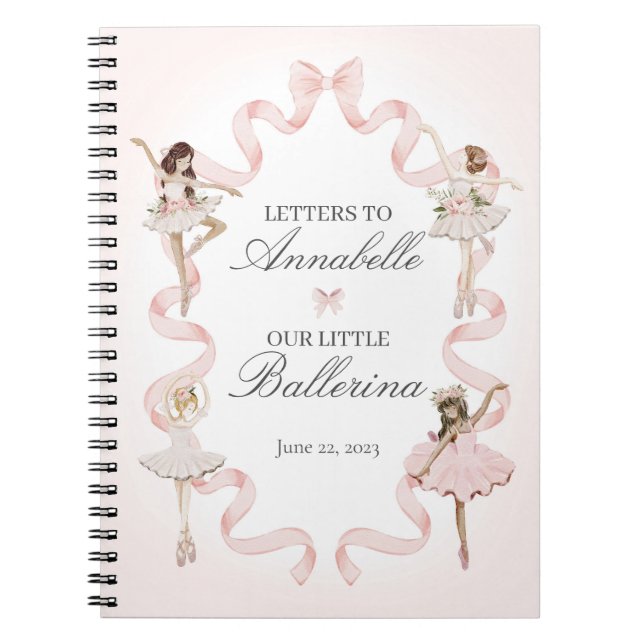 Little Ballerina letters to my daughter baby book (Front)