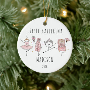 Little Ballerina Personalised Girl Ceramic Tree Decoration