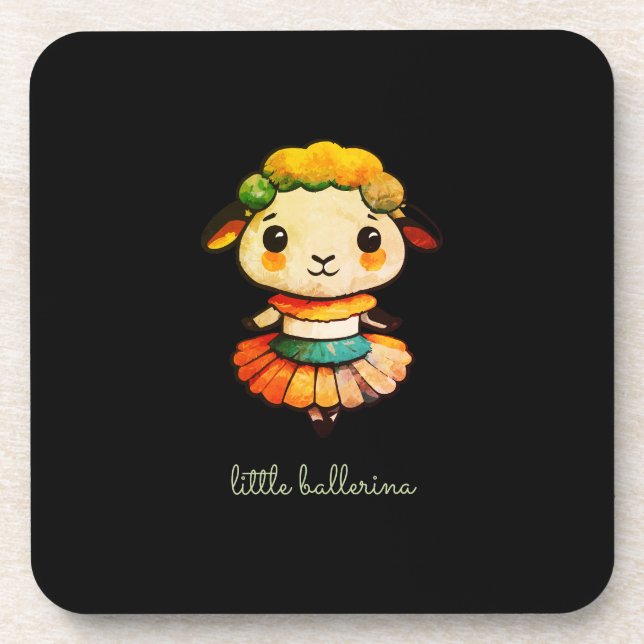 Little Ballerina Sheep Coaster (Front)