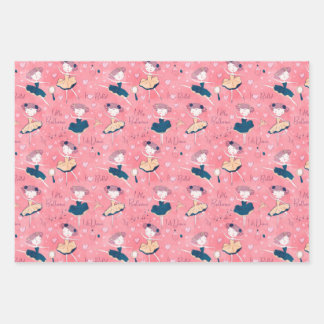 Little ballerina wrapping paper sheet